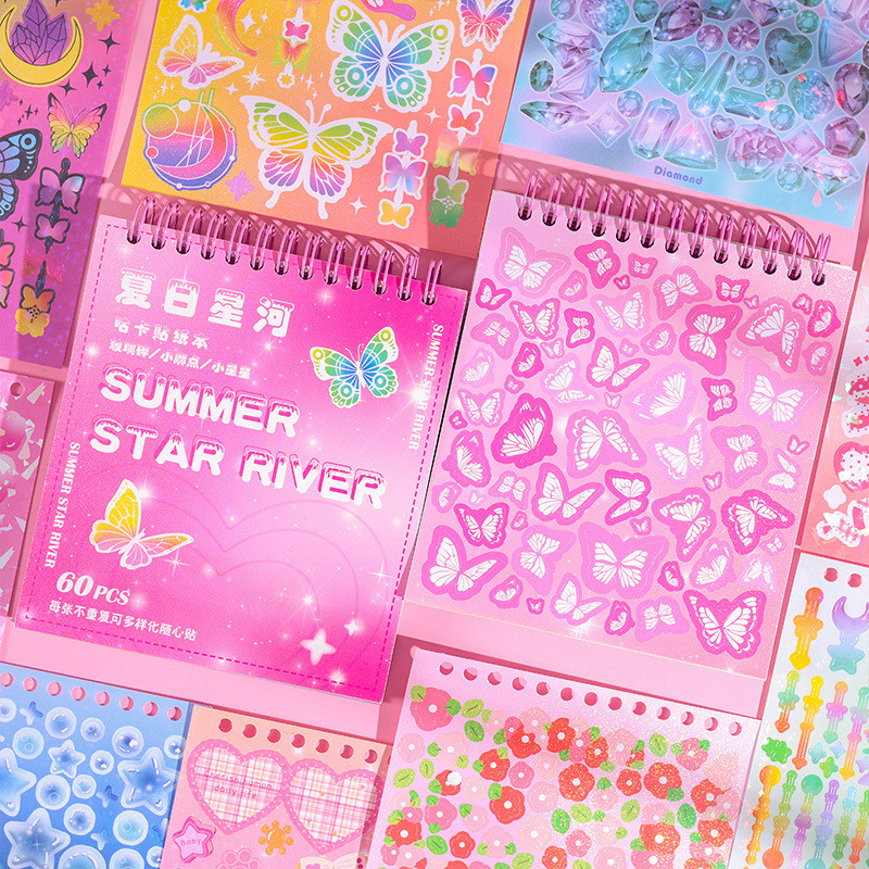 

MINKYS Cute 60 sheets/Piece Decorative Sticker Book Journal Materials Kids Gift School Stationery