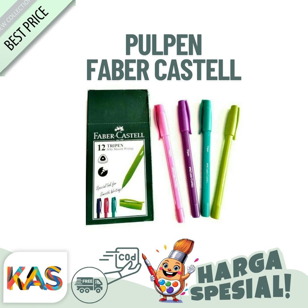 Pulpen Faber Castell Tripen 0.7mm Mix Barrel Ballpen Satuan