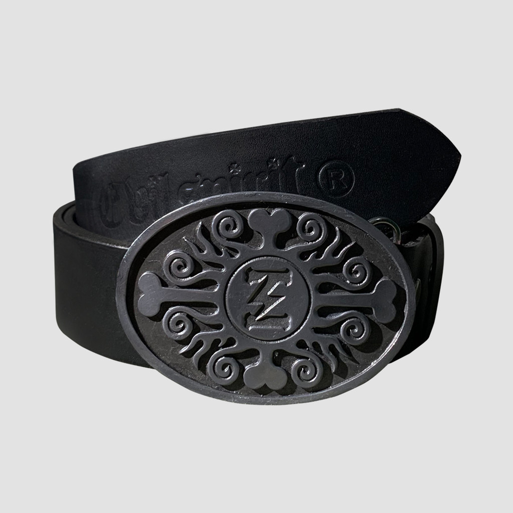 EvilSpirit Belt - Gesper Leather Silver Buckle