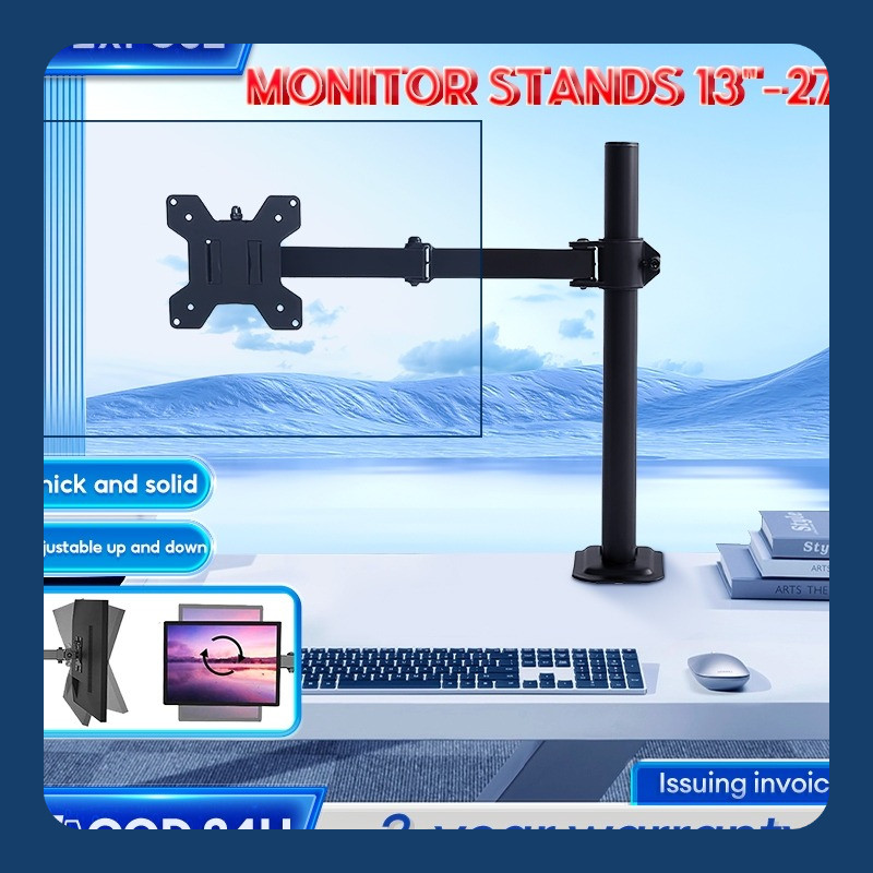 Monitor Bracket TV LED/LCD Monitor PC Gas Spring 17-32" Monitor Stand 360° adjustable No punching