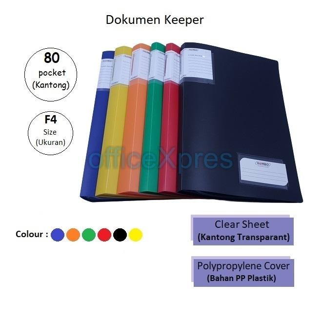 

ANDMA Map Plastik / Clear Holder /File Dokumen Keeper F4 Folio 80 100 Lembar - 80 Lembar, Biru