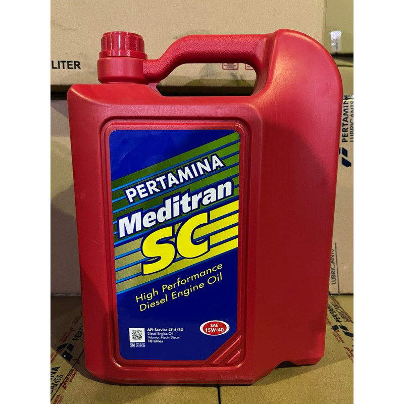 OLI MEDITRAN SC 10 LITER SAE 15W - 40 PELUMAS OLI MESIN MOBIL DIESEL ATAU SOLAR