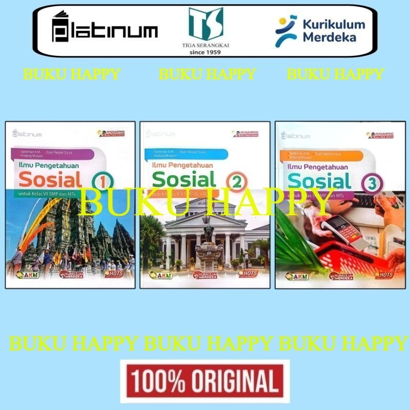 PLATINUM : IPS Ilmu Pengetahuan Sosial untuk SMP / MTS Kelas 7 8 9 - Tiga Serangkai KM Revisi 2025