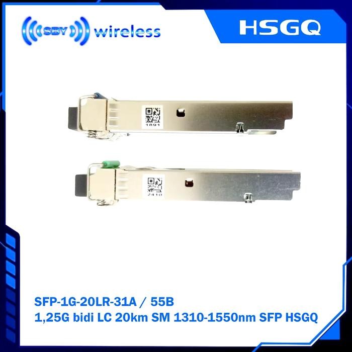 ( Sepasang ) HSGQ SFP-1G-20LR-31A / 55B 1,25G bidi LC 20kmNew