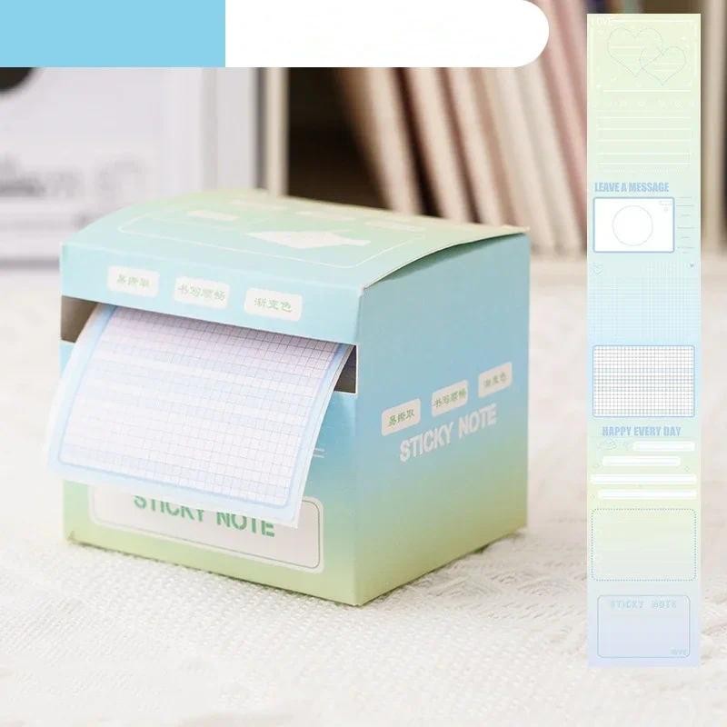 

256sheets Gradient Color Posted It Memo Sticky Notes Pads Posits Stationery Paper Stickers Notebook Pull-out Message Sticker
