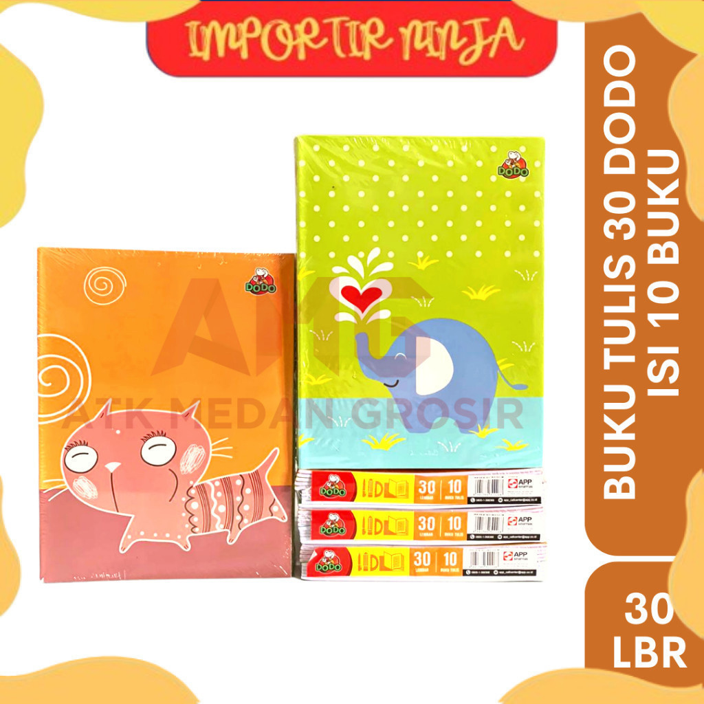 

BUKU TULIS 30 LEMBAR DODO 10 BUKU