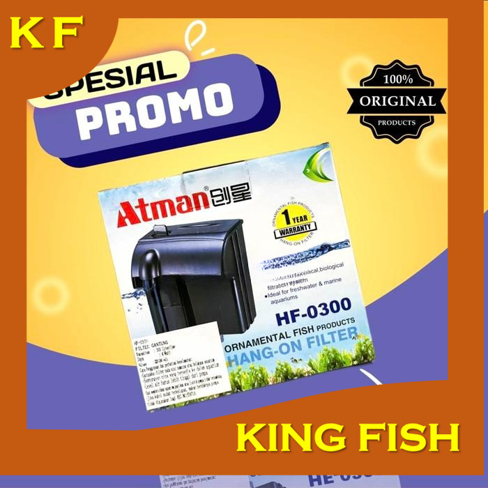 Filter Gantung Aquarium Hang On Atman HF0300 HF 0300 aquascape