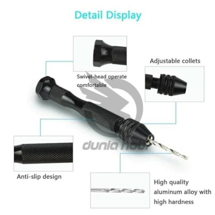 (LOKALOKA) Hand Drill Wood Set Precision Bor Manual Tangan Kerajinan Kayu Plastik