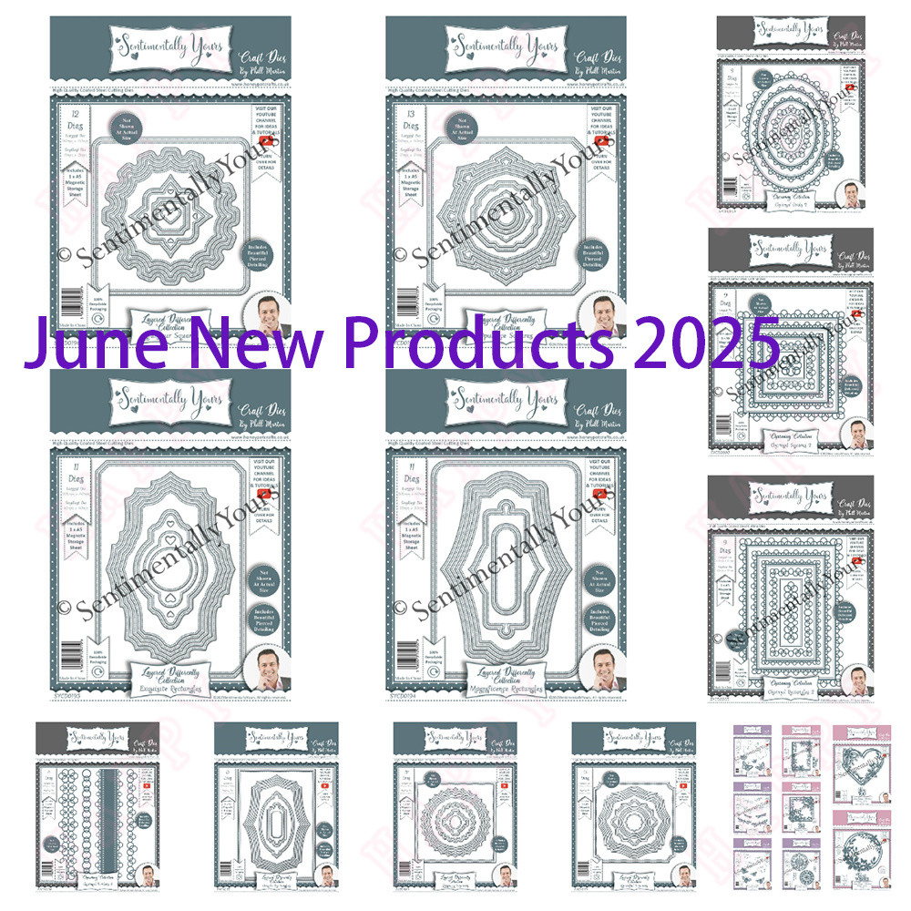 

Ornate Rectangles Die Metal Craft Cutting Dies Scrapbooking Graceful Squares Decoration Handmade card For Embossing 2025 New