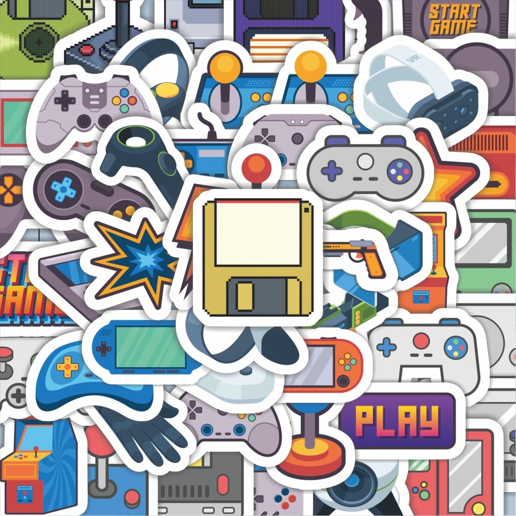 

100PCS Lucu Stiker Gamepad Konsol Game Stiker Aesthetic Stiker Anti Air Stikers Berperekat Waterproof sticker decal buat Motor Helm Buku Journal Koper Casing HP Laptop Botol Minum Hadiah anak