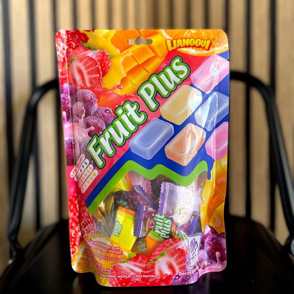 

[LIANGGUI] FRUIT PLUS, PERMEN LUNAK ANEKA RASA BUAH (JERUK, STROBERI, ANGGUR, MANGGA) PERMEN, CANDY, GUMMY, STRAWBERRY, GRAPE, ORANGE, MANGO