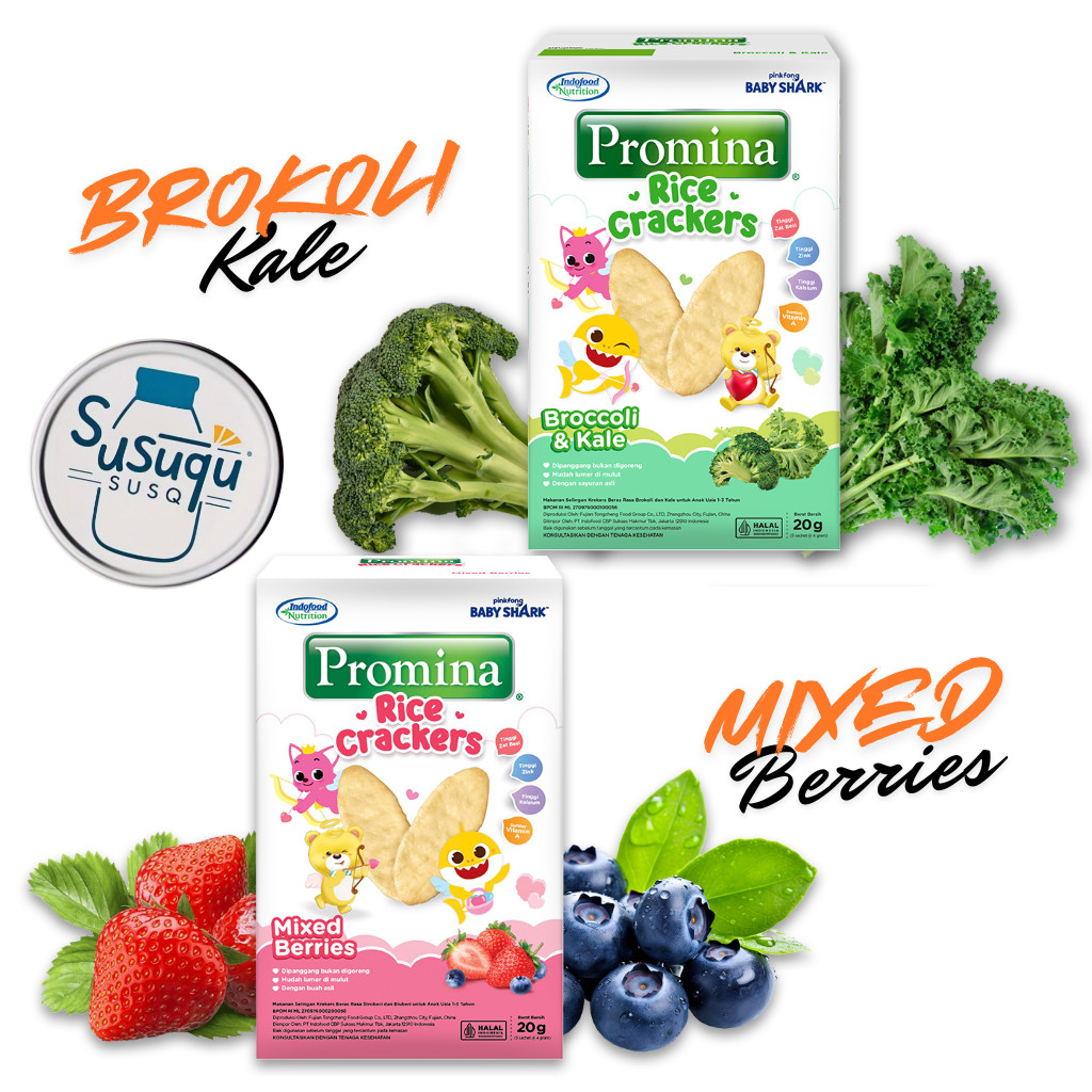 Promina Rice Crackers 20g Cemilan Bayi 6 12 Bulan Cracker Dan Untuk 1 Tahun Ke Atas Susuqu