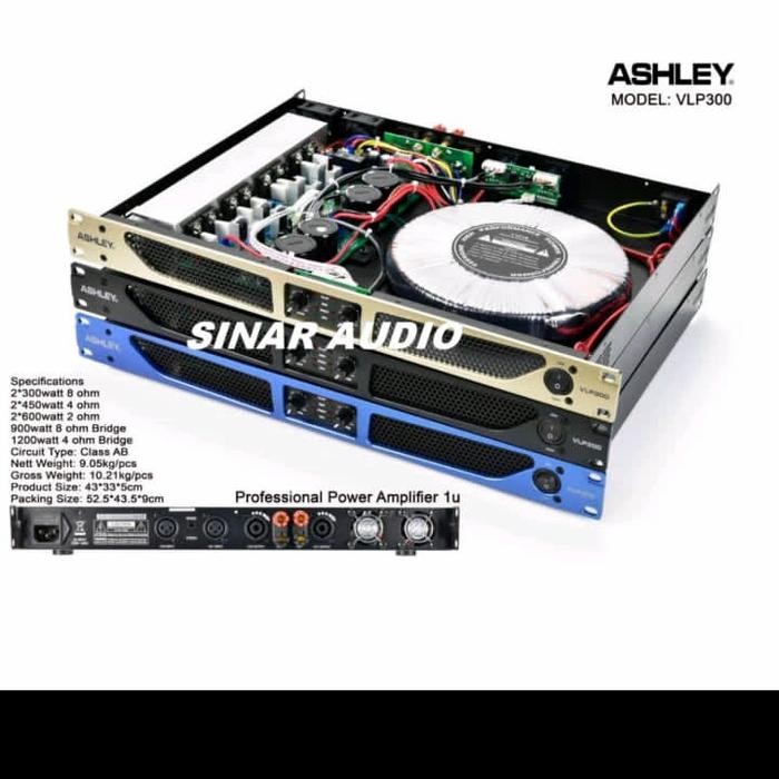 Power ashley vlp 300 original power amplifier ashley vlp300