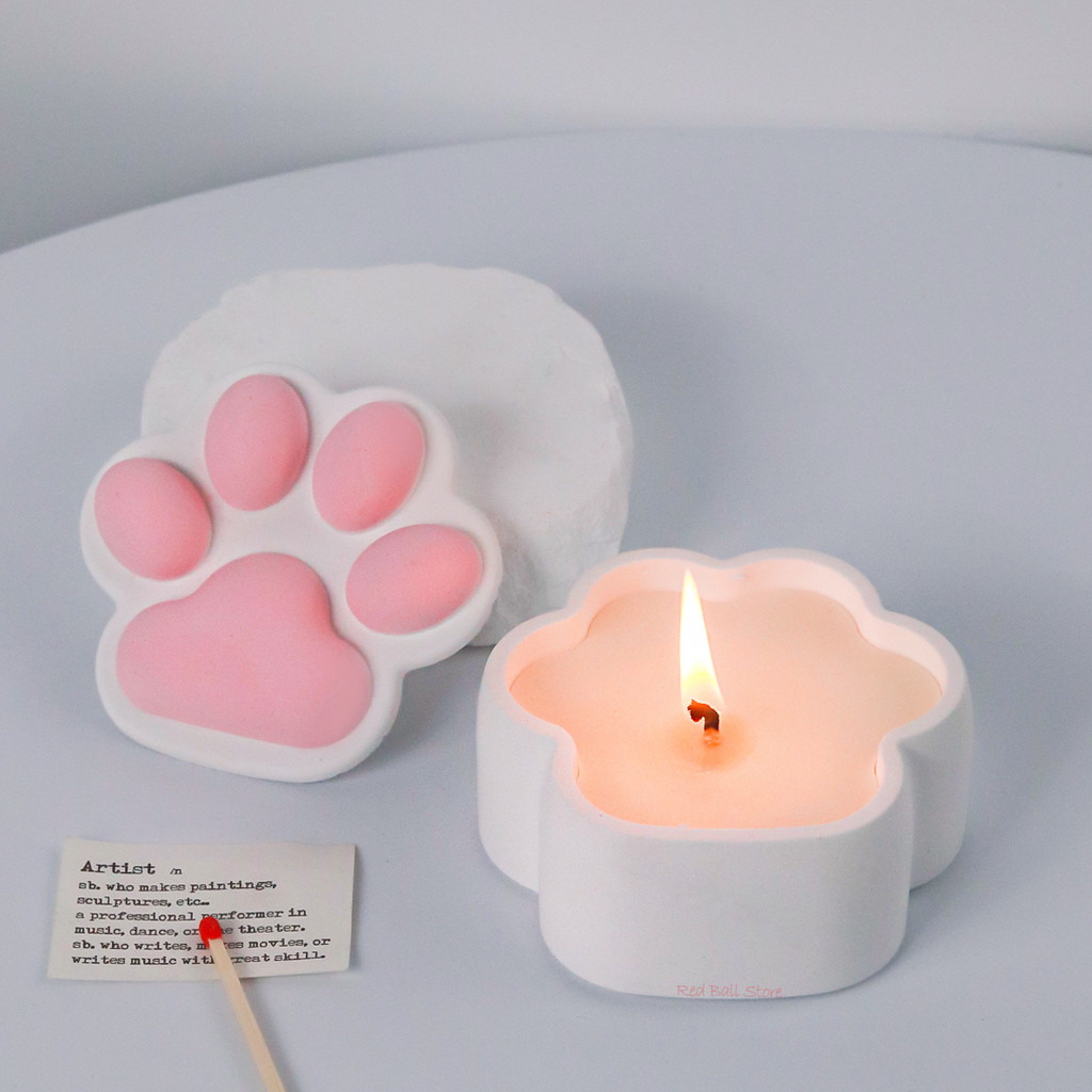 

DIY Lovely Cat Claw Jewelry Storage Box Silicone Mold New Epoxy Resin Ashtray Concrete Cement Gypsum Candle Jar Mould Home Decor