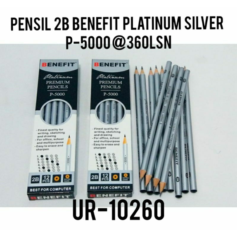 

12 PCS - Pensil 2B / Pensil Murah / Pencil silver platinum benefit