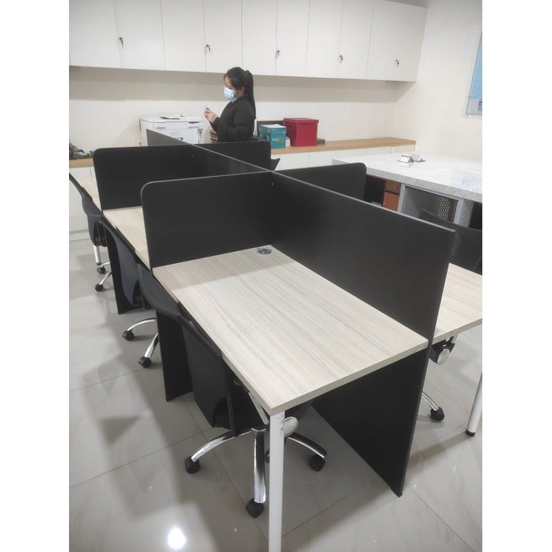 AUFA Meja Kerja Staff Partisi 2-4-6 Orang Meja Kantor Baca Perpustakaan Sekat Workstation Kubikal La