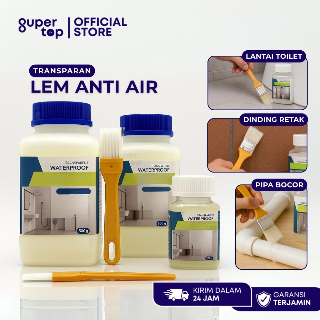 

Lem Transparan Anti Bocor Tahan Air / Cat Lem Pelapis Dinding Lantai Pipa / Waterproof Glue Adhesive