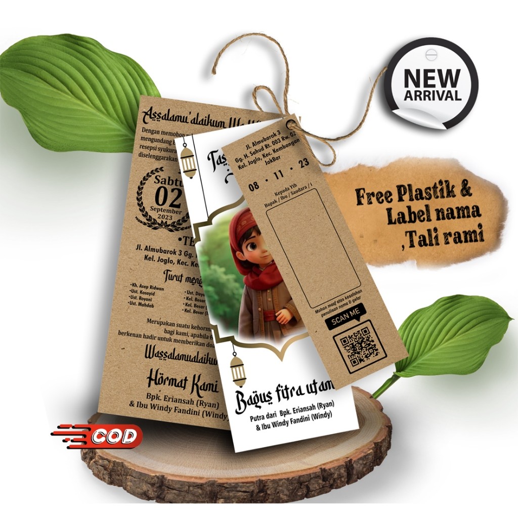 

Undangan I Khitanan I Pernikahan I Denah I Foto I Hangtag I Terbaru I Murah I Musim I Tali rami I 2024 I100pcs I