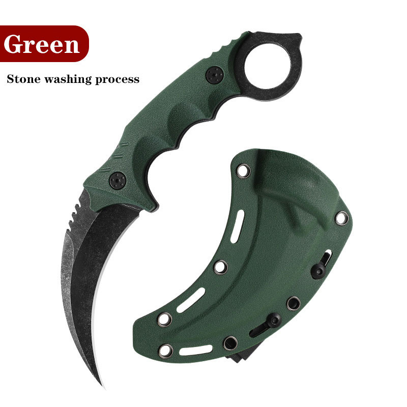 Claw Knife Tactical Knife Outdoor Straight Knife Camping Carry Knife Defensive Knife Pocket Knife Wi