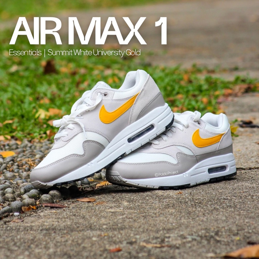 Sneakers Shoes Nike Air Max 1 Essential Summit White University Gold (FZ5808 105) - 100% Original