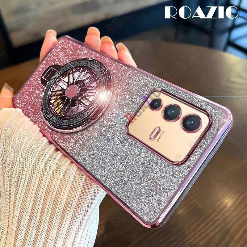 HP Soft Case Vivo V23 5G Casing Silikon Untuk Vivo V2130 V2303 V 23 VivoV23 5G Casing berkilau Berla