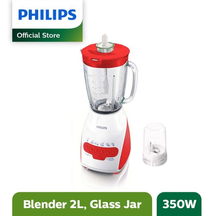 PHILIPS BLENDER HR-2116 JAR KACA Penggiling - MERAH