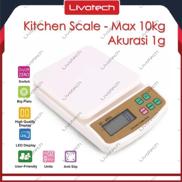 Timbangan Dapur Digital 10Kg SF-400A Kitchen Scale SF-400 A / SF400A Kitchenware - Warna