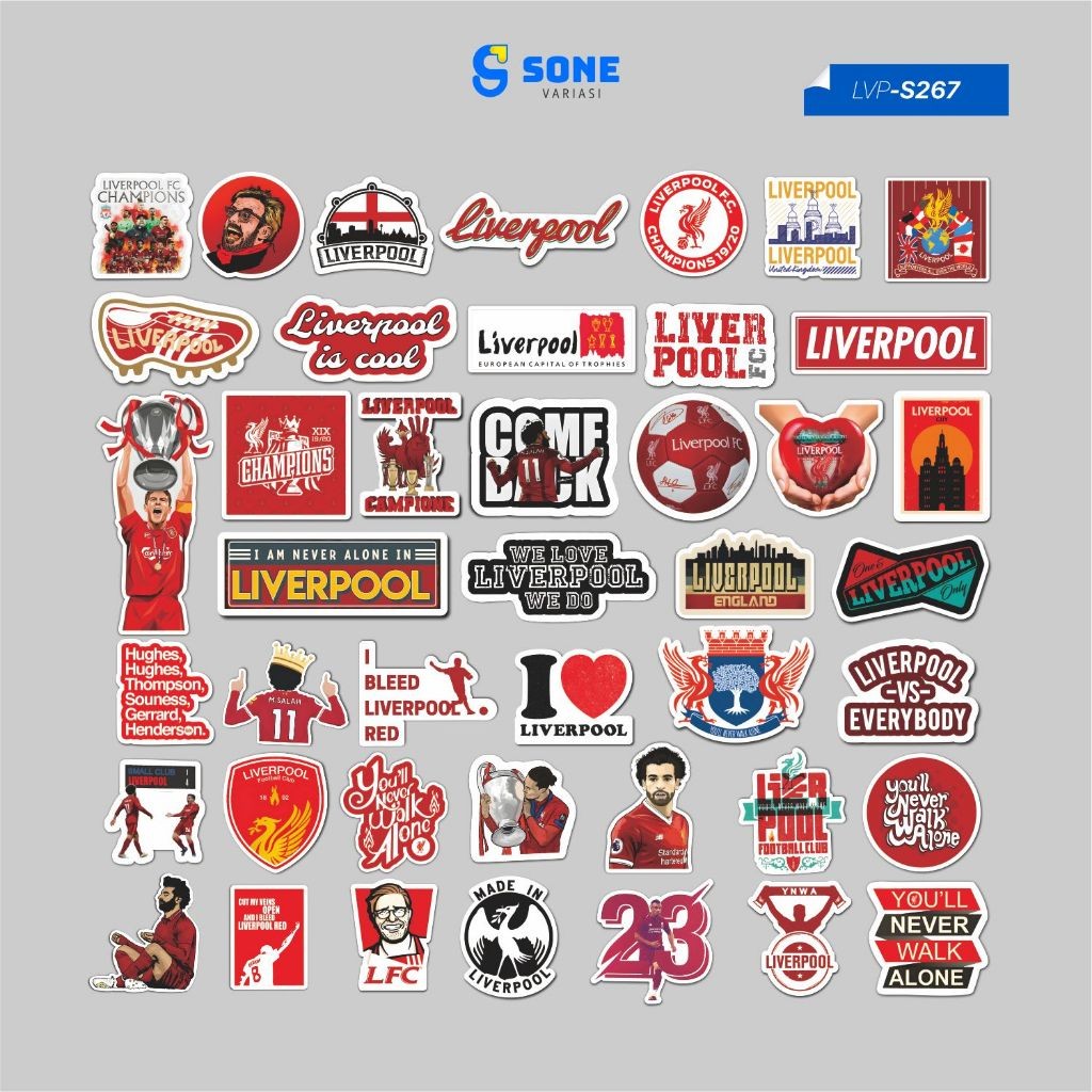 

Stiker Aesthetic LIVERPOOL Vinyl Waterproof Dekorasi Laptop Koper Diary Thumblr