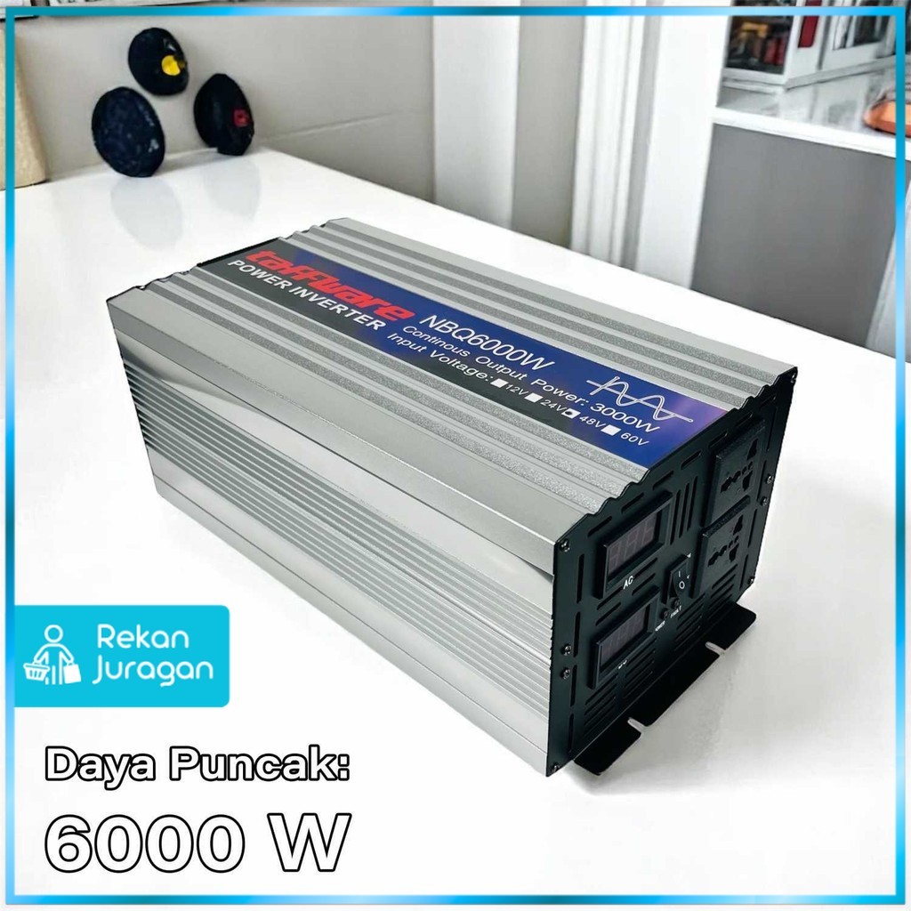 Taffware Power Inverter Mobil Pure Sine Wave DC 48V to AC 220V 6000W - NBQ6000W