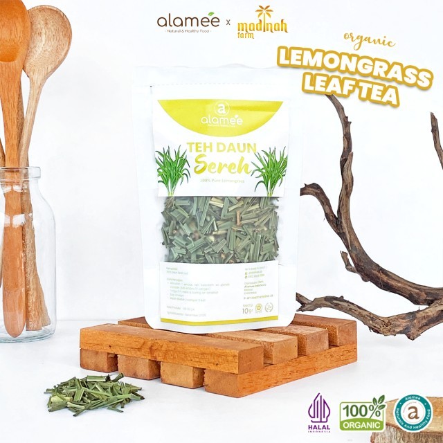 

ALAMEE Lemongrass Leaf Tea Teh Daun Sereh Organik Herbal OrganicKering Dried 10gr madinah