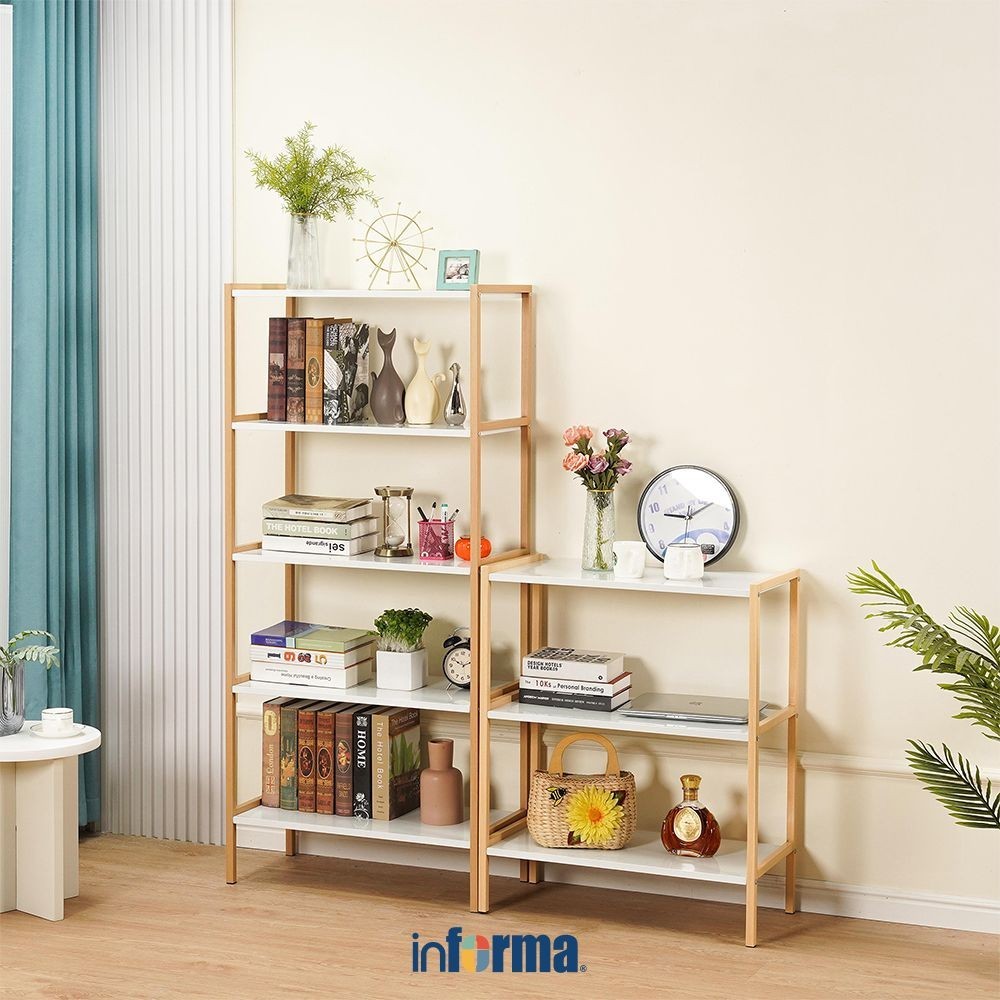 

Informa Frey Rak Besi 5 Tingkat - Putih Beech Storage Rack Metal Tempat Penyimpanan Serbaguna Rak Barang Dokumen Arsip Organizer Kantor Sekolah