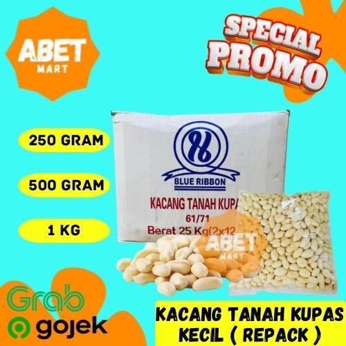 

Kacang Tanah Kupas Mentah Blue Ribbon Repack 250gr 500gr 1Kg - 1/4kg 1/2kg 1 Kg Gram Peanut Utuh Pak Pcs Dus
