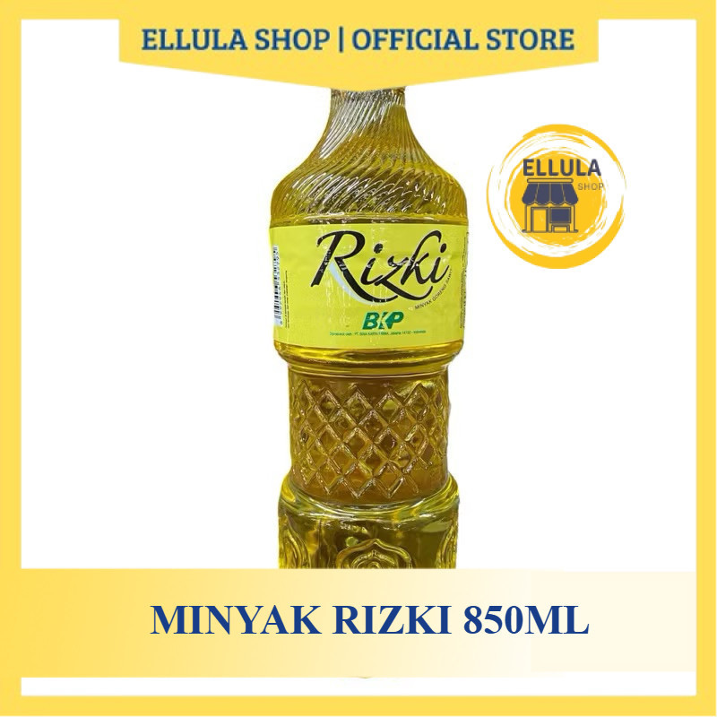 

ELLULA Shop - MINYAK GORENG RIZKI BOTOL 1 BOTOL ISI 850ML MINYAK SAWIT PREMIUM