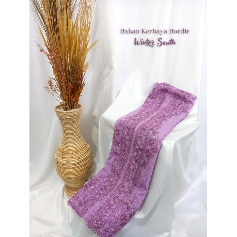 

Bahan Kebaya Bordir Winter South - PURPLE