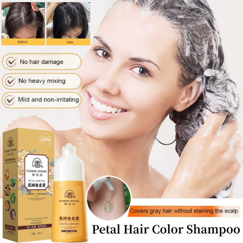 Pewarna Rambut Formula Lembut Pewarna Rambut Abu-abu Pewarna Rambut Petal Pewarna Rambut Bubble Dye 