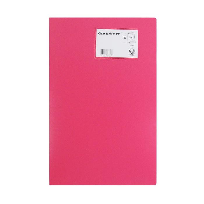 

【YANA-M】BIG SALE !!! EAGLE FILES Dokumen Keeper / Clear Holder / Document Keeper / Display Book F4 40 Pocket - PINK