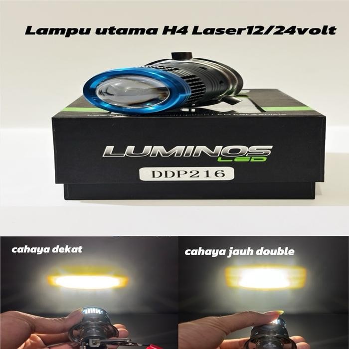 LAMPU UTAMA LED H4 LASER MOTOR DAN MOBIL 35WATT LUMINOS DDP216 Car - 1 PCS