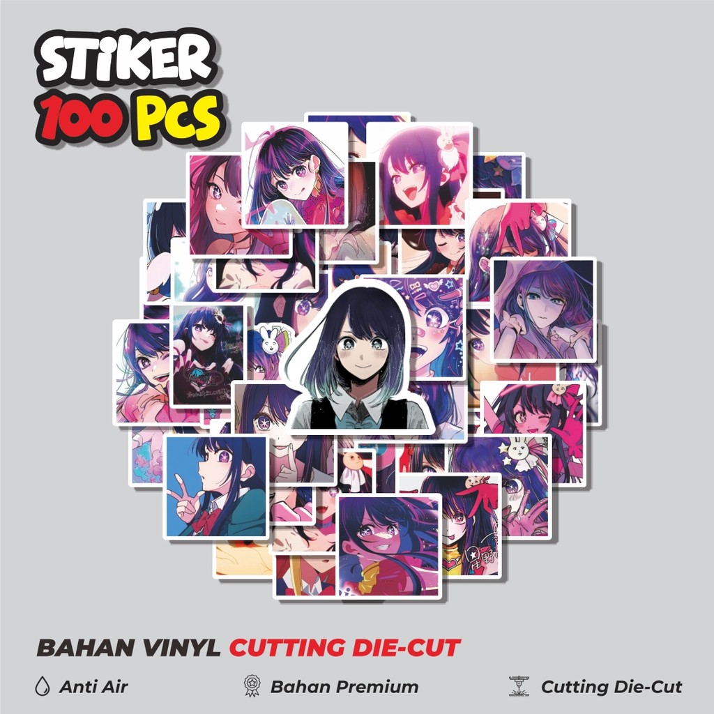 

Terbaru! 50 pcs Stiker Anime Oshi no Ko (Ai Hoshino) Dekorasi Lucu Kreatif untuk Notebook, Skateboard, HP