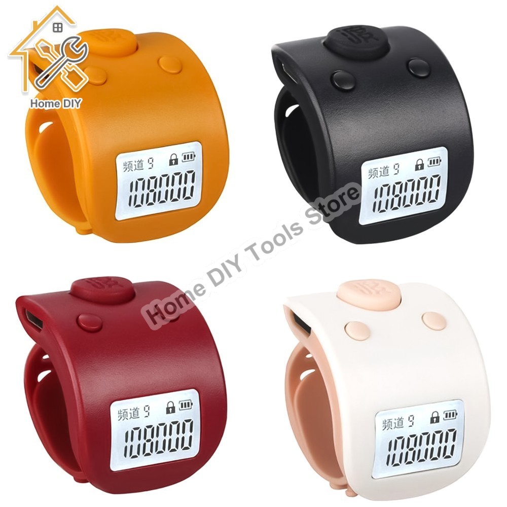 

Rechargeable Digital Finger Ring LCD Electronic Hand Tally Counter 6 Channel Digit Buddha Beads Prayer Counter Clicker