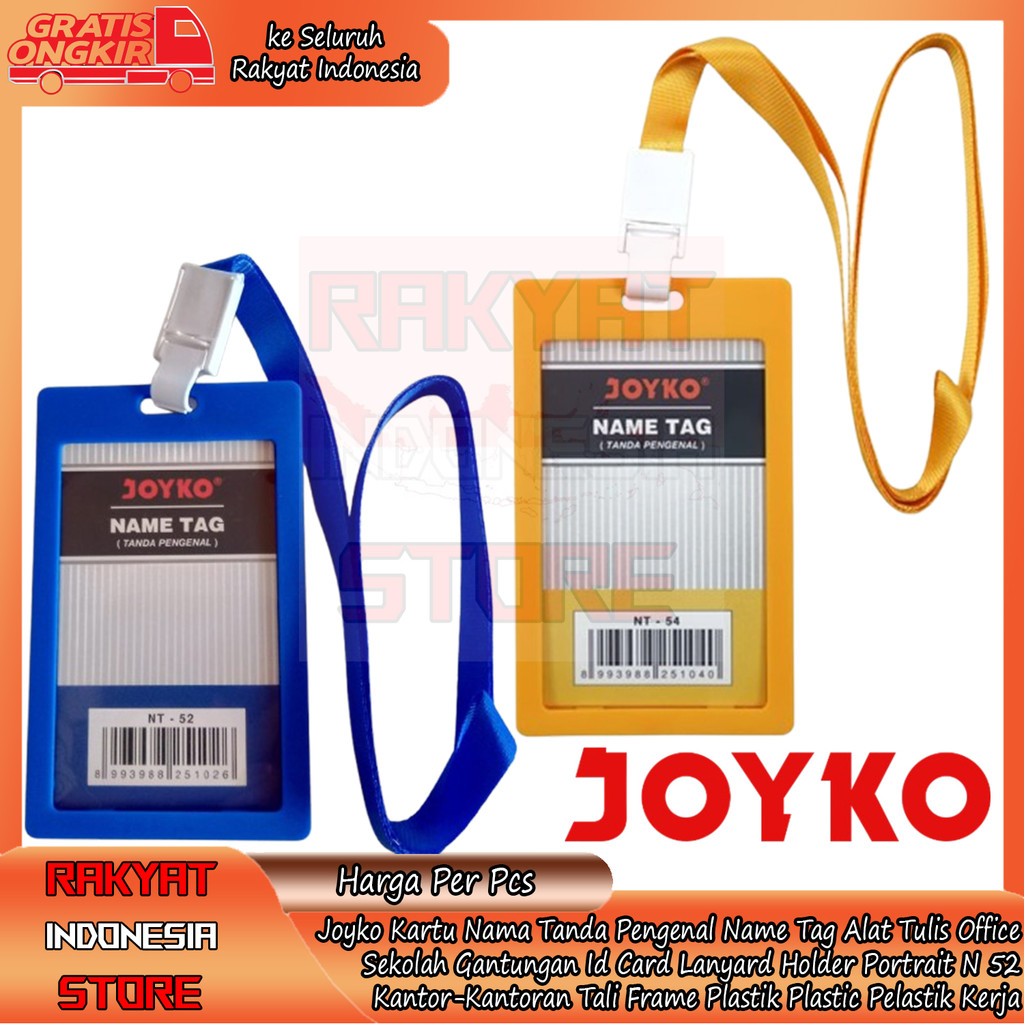 

Joyko Id Card Lanyard Holder Name Tag Alat Tulis Office Sekolah Gantungan Kartu Nama Tanda Pengenal Portrait N 52 Perlengkapan Kantor-Kantoran Tali Frame Plastik Biru Kuning Plastic XINI Pelastik Kerja Pegawai Karyawan
