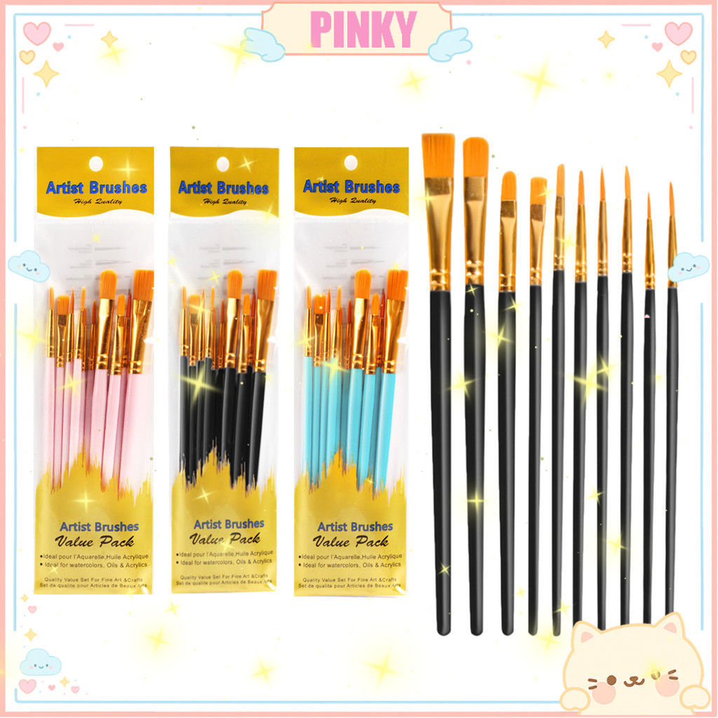 

COD PAINT BRUSH 1SET ISI 10 / KUAS LUKIS ISI 10PCS / 1SET KUAS LUKIS BERBEDA BENTUK