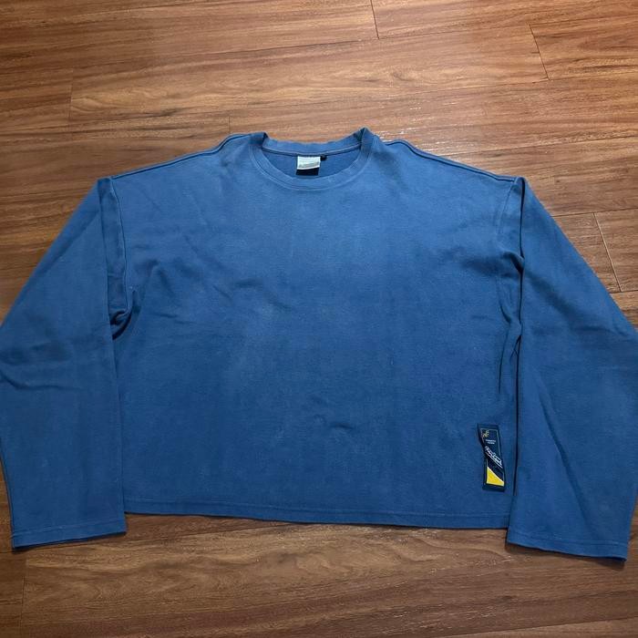 Sweater Crewneck Romantic Crown Korea Biru JUMBO - Size L Oversize