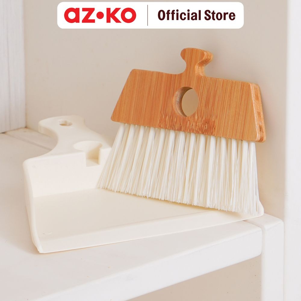 AZKO Proclean Set Sapu Mini & Pengki 1612 - Cokelat Floor Broom Set Sapu Dan Serokan Sapu Serbaguna 