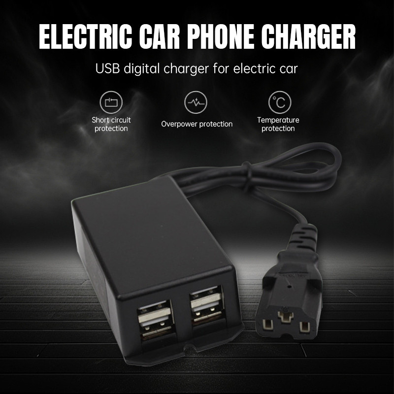 CARBOSS Charger Sepeda Listrik Universal Charger Motor Listrik / Baterai Motor Empat USB Charger