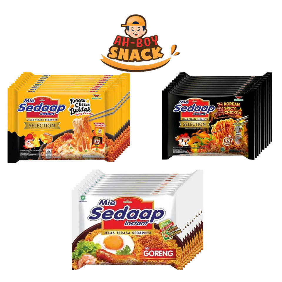 

10 PCS - SEDAAP MIE GORENG BULDAK, GORENG BIASA, GORENG KOREA - AHBOY SNACK