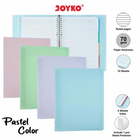 

TERLARIS! Joyko Binder Note A5 B5 PASTEL / Buku Tulis Catatan Binder Joyko A5 B5 - A5