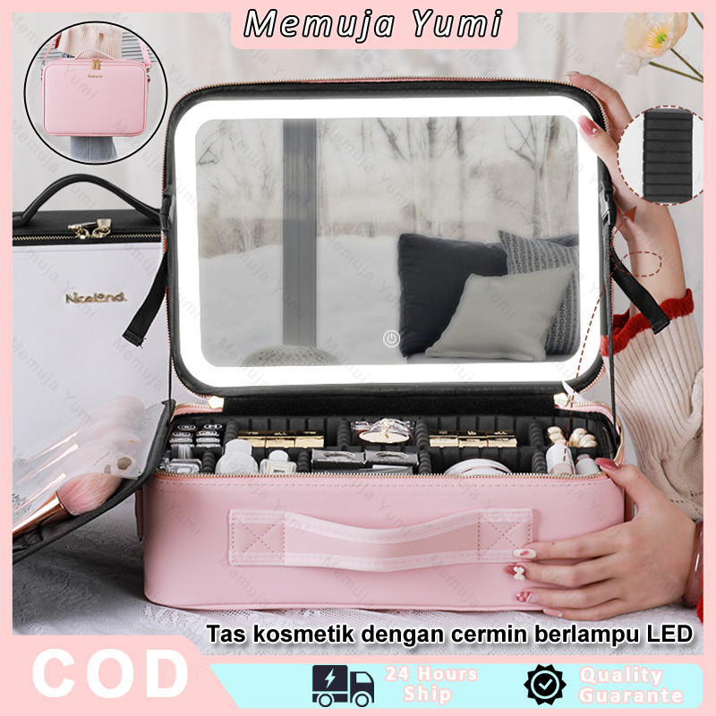 Tas Kosmetik LED Tas Kosmetik / Tas Kosmetik Dengan Lampu LED Cermin / Dengan Lampu Layar Penuh