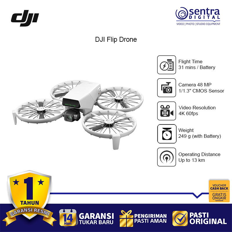 DJI Flip Foldable 4K 60fps Cinematic Camera Drone