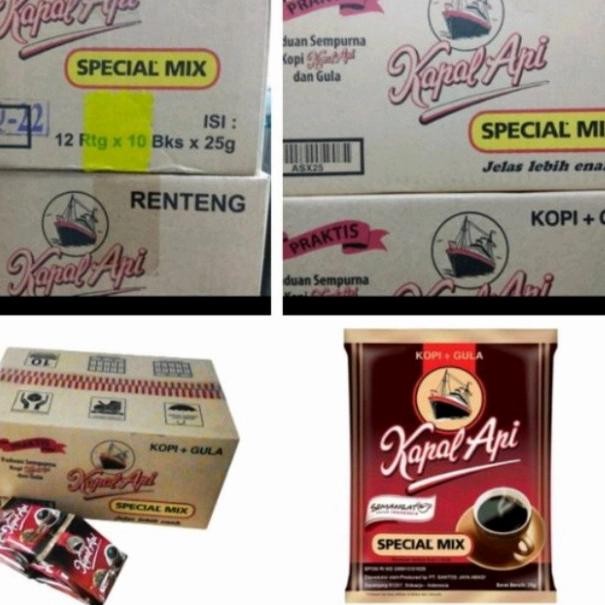 

(OFFICIAL MANTAP) Kopi Kapal Api Spesial Mix 1 Dus / Karton / 12 Renceng isi 120 sachet
