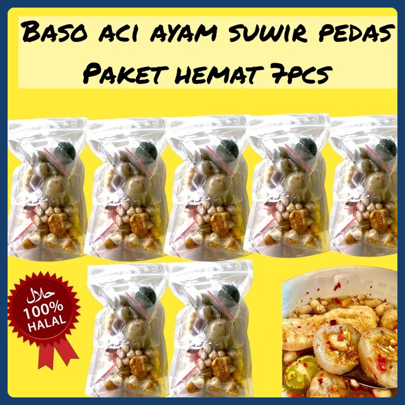 

PAKET HEMAT BASO ACI AYAM SUWIR 7pcs / BASO ACI HEMAT AYAM
